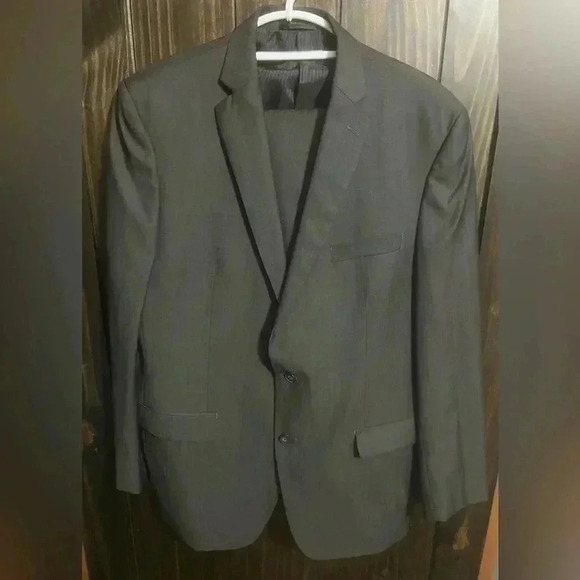 Calvin Klein Men's 100% Wool Black Suit Jacket Slim Fit Size 46L - Picture 3 of 8